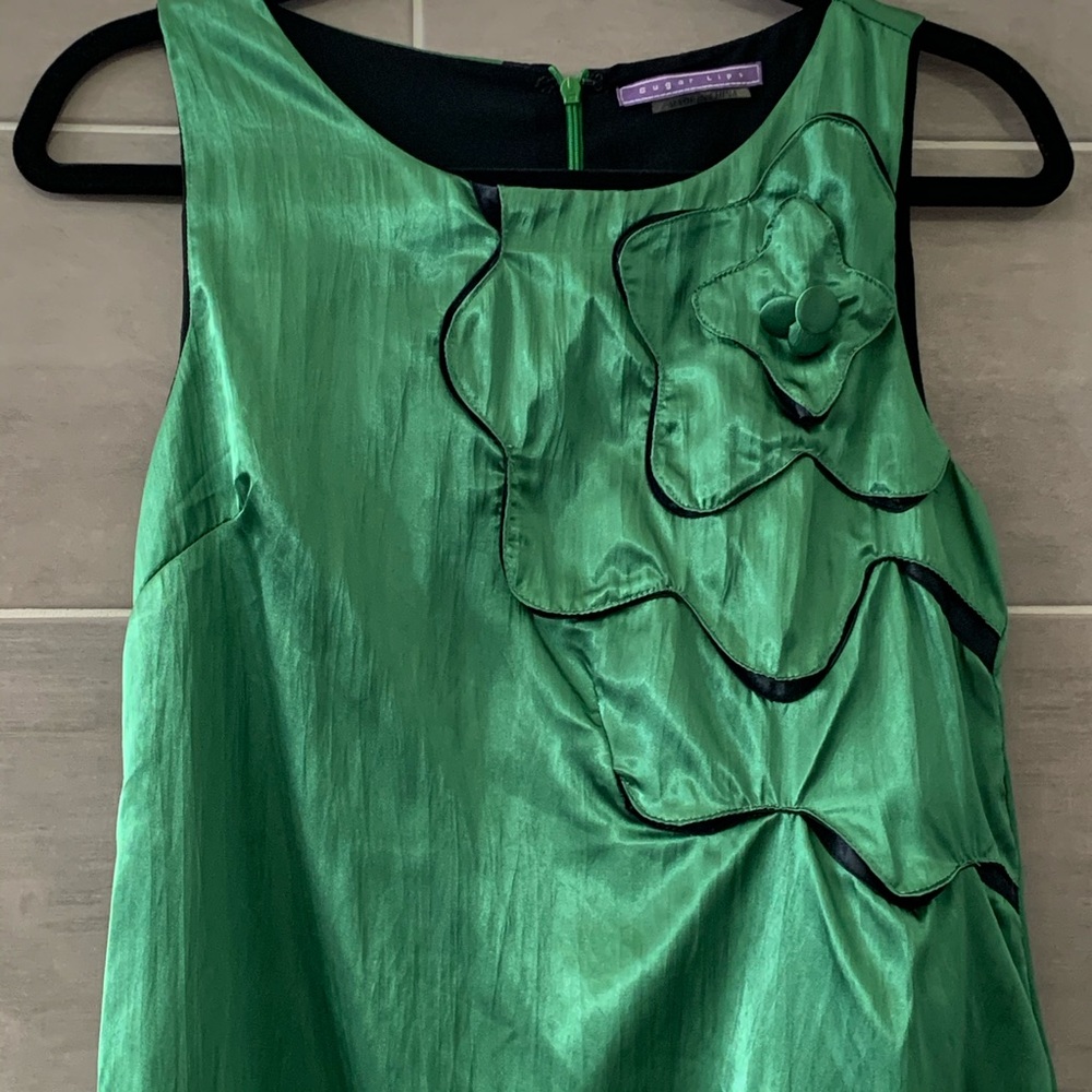 SugarLips emerald green bubble hem dress - Picture 3 of 14